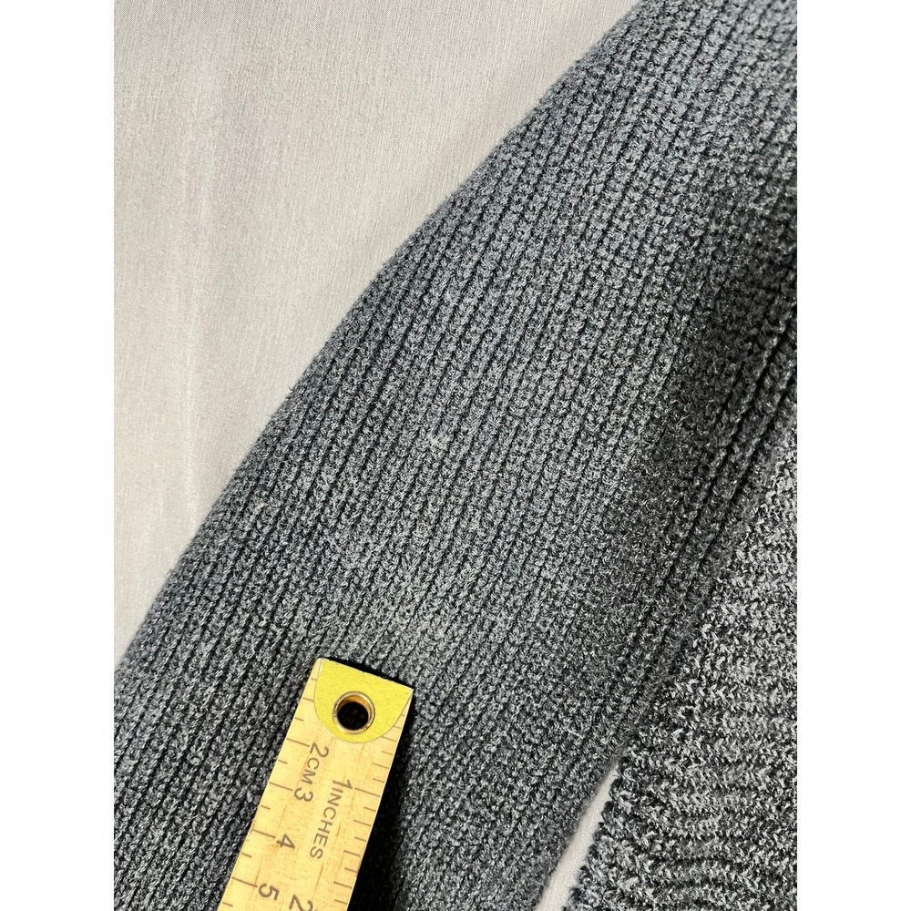 Banana Republic Sweater Mens XL Quarter-Zip Gray Textured Raglan EUC - Picture 9 of 11